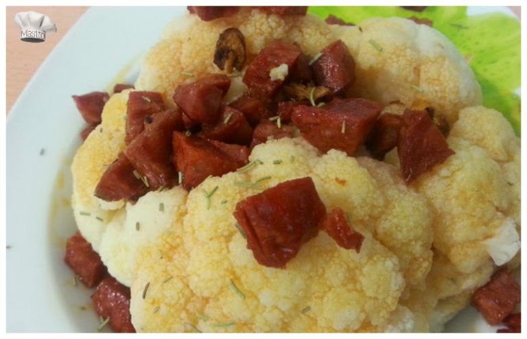 Coliflor con chorizo frito, receta casera La cocina de Masito