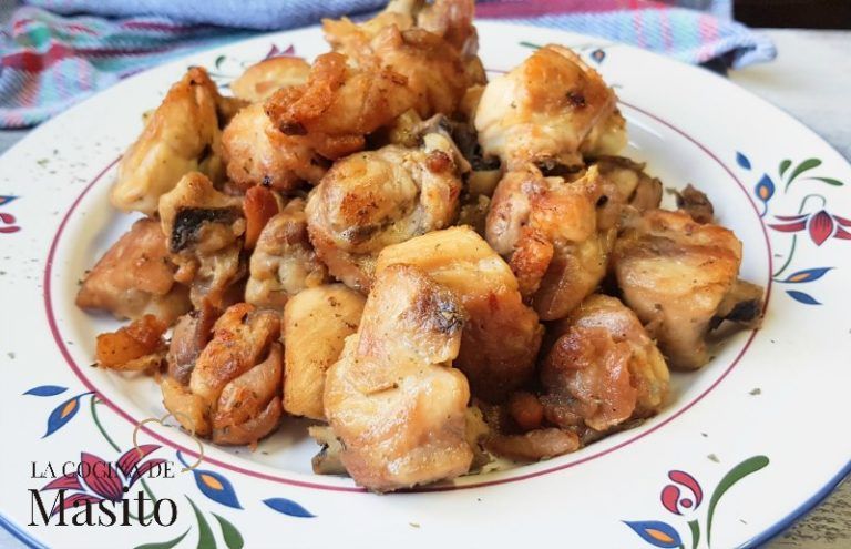 Contramuslos de pollo al ajillo