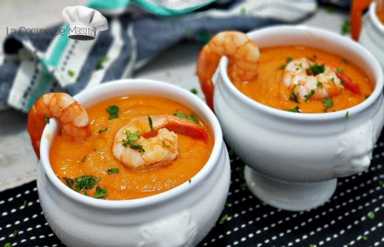 Crema de langostinos o crema de mariscos