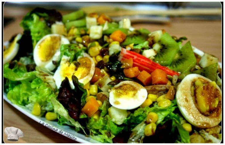 Ensalada completa con huevo, receta de La cocina de Masito