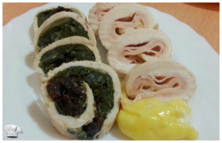 filetes de pollo relleno de espinacas jamon y queso