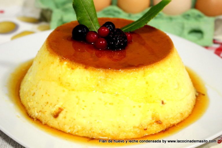 Flan de huevo y leche condensada