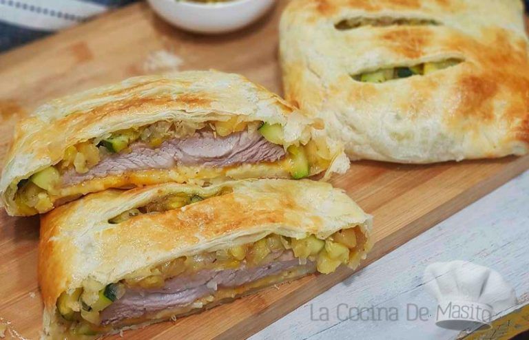 Hojaldre relleno de secreto ibérico, receta de La cocina de Masito
