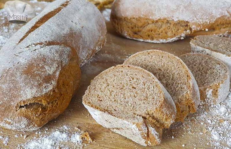 Pan integral casero con harina de espelta
