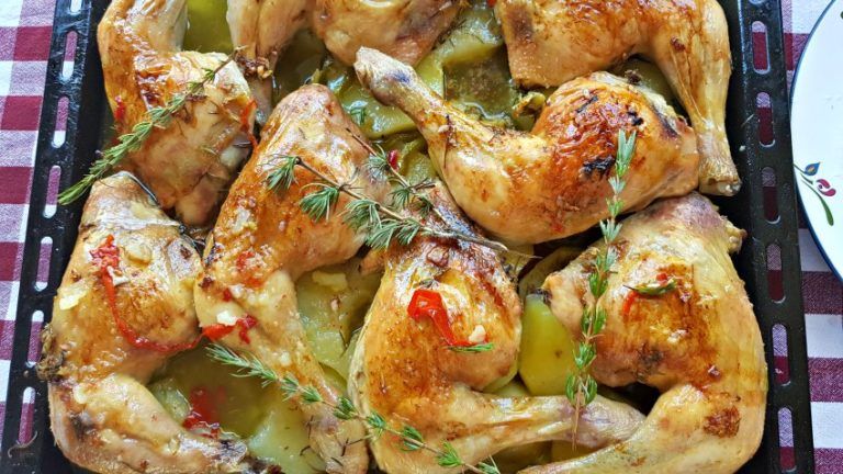 Pollo asado al tomillo