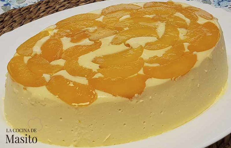 TARTA DE QUESO Y MELOCOTON