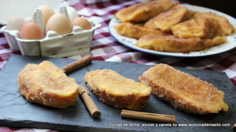 Torrijas de leche y canela con azúcar de La cocina de Masito