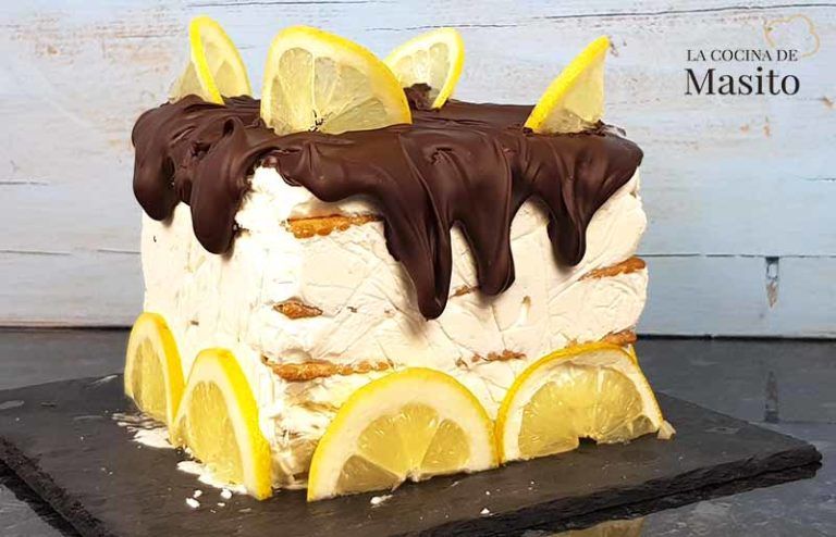 Tarta de limon y galletas