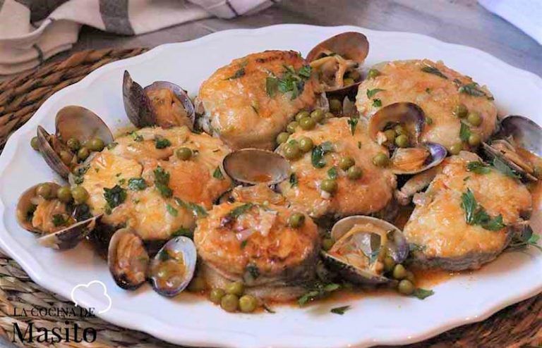 merluza en salsa con almejas