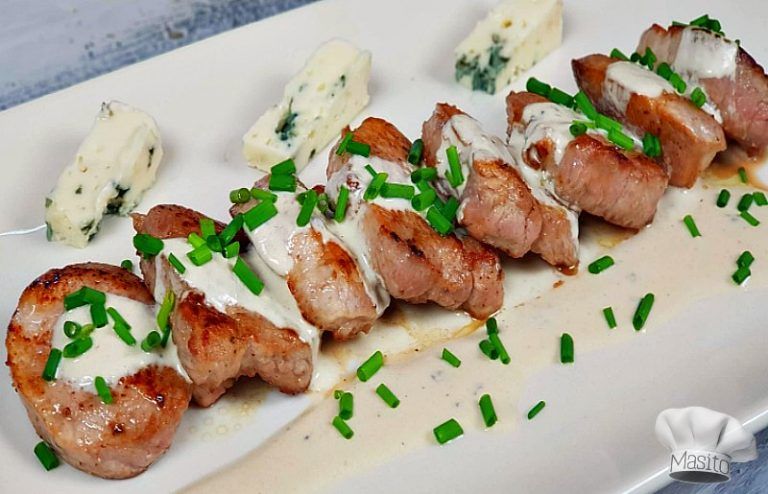 Solomillo de cerdo al roquefort